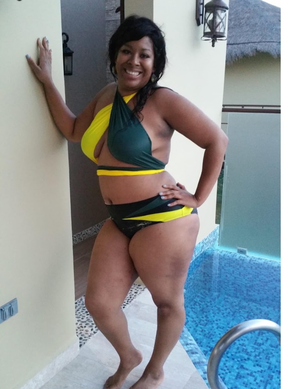 Multicolor Cutout Swimsuit